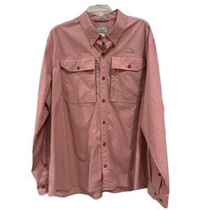L L Bean LS Shirt Insect Repellent XXL No Fly Zone Fishing Hiking Redwood $99
